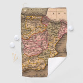 Antiek oude kaart geïnspireerd (5) golfhanddoek (Insitu)