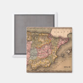 Antiek oude kaart geïnspireerd (5) magneet (Voorkant / Achterkant)
