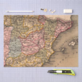 Antiek oude kaart geïnspireerd (5) tissuepapier (Craft)