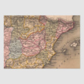 Antiek oude kaart geïnspireerd (5) tissuepapier (Voorkant)