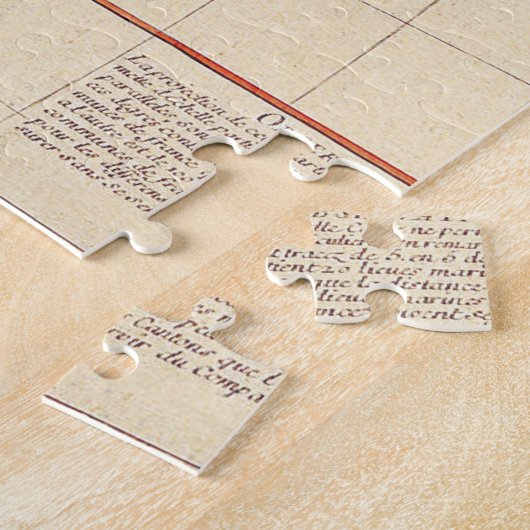 Antiek oude kaart geïnspireerd (6) legpuzzel (Zijkant)