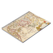 Antiek oude kaart geïnspireerd (6) notitieboek (Linkerzijde)