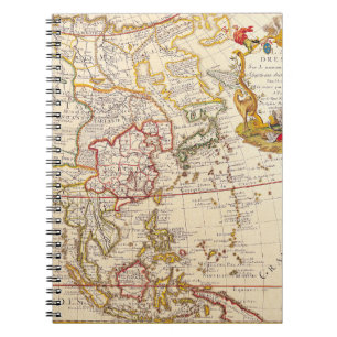 Antiek oude kaart geïnspireerd (6) notitieboek