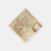 Antiek oude kaart geïnspireerd (6) servet (Hoek)