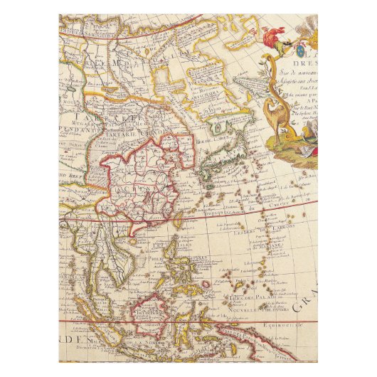 Antiek oude kaart geïnspireerd (6) tafelkleed (Voorkant)