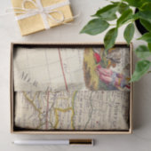 Antiek oude kaart geïnspireerd (6) tissuepapier (Geschenk)