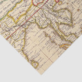 Antiek oude kaart geïnspireerd (6) tissuepapier (Detail)