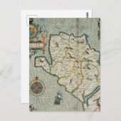 Antiek oude kaart geïnspireerd (7) (Voorkant / Achterkant)