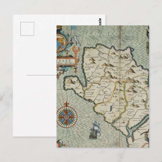 Antiek oude kaart geïnspireerd (7) (Voorkant / Achterkant)