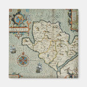 Antiek oude kaart geïnspireerd (7) magneet (Voorkant)