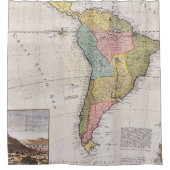 Antiek oude kaart geïnspireerd (8) douchegordijn (Voorkant)