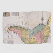 Antiek oude kaart geïnspireerd (8) golfhanddoek (Horizontaal)