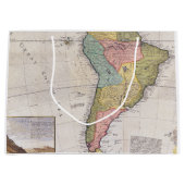 Antiek oude kaart geïnspireerd (8) groot cadeauzakje (Voorkant)