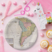 Antiek oude kaart geïnspireerd (8) papieren bordje (Feest)