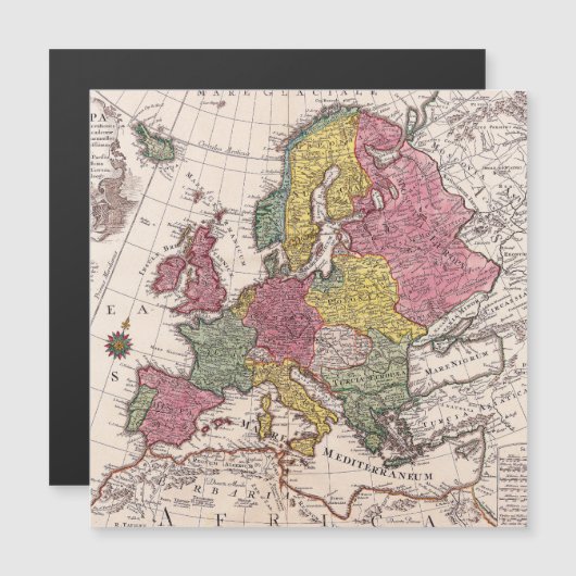 Antiek oude kaart geïnspireerd (9) (Voorkant / Achterkant)