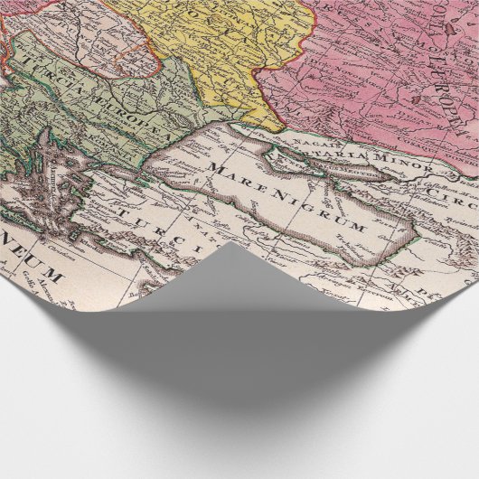 Antiek oude kaart geïnspireerd (9) cadeaupapier (Hoek)