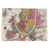 Antiek oude kaart geïnspireerd (9) groot cadeauzakje (Achterkant)