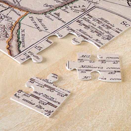 Antiek oude kaart geïnspireerd (9) legpuzzel (Zijkant)