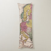 Antiek oude kaart geïnspireerd (9) lichaamskussen (Achterkant (Verticaal))