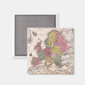 Antiek oude kaart geïnspireerd (9) magneet (Voorkant / Achterkant)