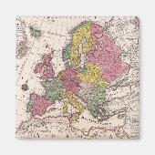 Antiek oude kaart geïnspireerd (9) magneet (Voorkant)