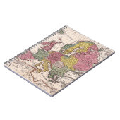 Antiek oude kaart geïnspireerd (9) notitieboek (Linkerzijde)