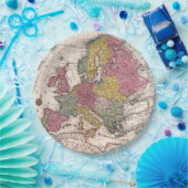 Antiek oude kaart geïnspireerd (9) papieren bordje (Feest)