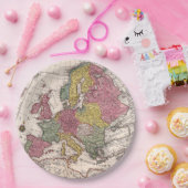 Antiek oude kaart geïnspireerd (9) papieren bordje (Feest)