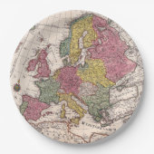 Antiek oude kaart geïnspireerd (9) papieren bordje (Voorkant)