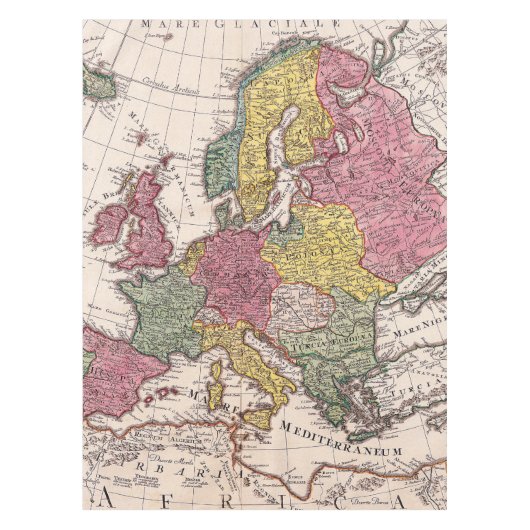 Antiek oude kaart geïnspireerd (9) tafelkleed (Voorkant)