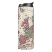 Antiek oude kaart geïnspireerd (9) thermosbeker (Gedraaid links)