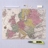 Antiek oude kaart geïnspireerd (9) tissuepapier (Craft)