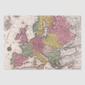 Antiek oude kaart geïnspireerd (9) tissuepapier (Voorkant)