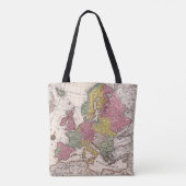 Antiek oude kaart geïnspireerd (9) tote bag (Achterkant)