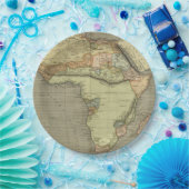 Antiek oude kaart geïnspireerd papieren bordje (Feest)