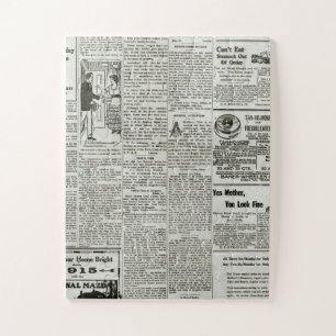 Antiek Oude Kranten-16 Legpuzzel
