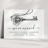  Antiek Oude Sleutel Nieuwe Thuisbeweging Aankondigingskaart