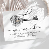  Antiek Oude Sleutel Nieuwe Thuisbeweging Aankondigingskaart