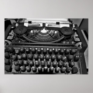 antiek oude typemachine gebruikt in correspondenti poster