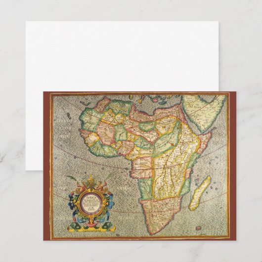 Antiek Oude Wereld Gerardus Mercator Kaart van Afr (Voorkant / Achterkant)
