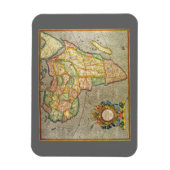 Antiek Oude Wereld Gerardus Mercator Kaart van Afr Magneet (Verticaal)