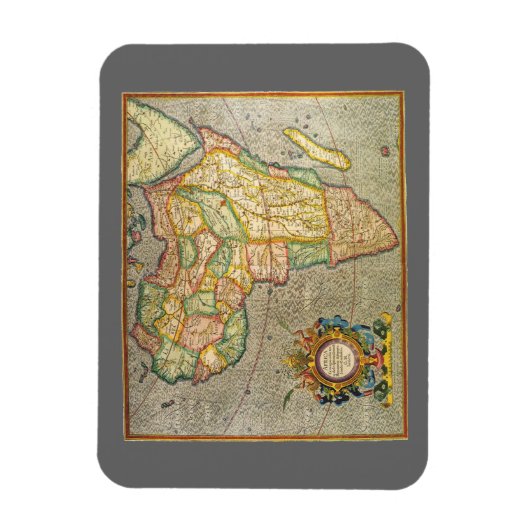 Antiek Oude Wereld Gerardus Mercator Kaart van Afr Magneet (Verticaal)