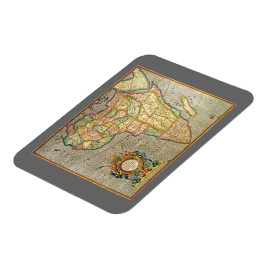 Antiek Oude Wereld Gerardus Mercator Kaart van Afr Magneet (Linkerzijde)