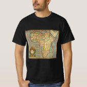 Antiek Oude Wereld Gerardus Mercator Kaart van Afr T-shirt (Voorkant)