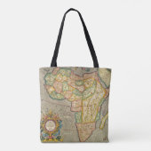 Antiek Oude Wereld Gerardus Mercator Kaart van Afr Tote Bag (Achterkant)