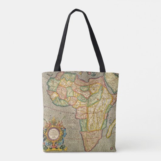Antiek Oude Wereld Gerardus Mercator Kaart van Afr Tote Bag (Achterkant)