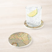 Antiek Oude Wereld Gerardus Mercator Kaart van Afr Zandsteen Onderzetter (Zijkant)