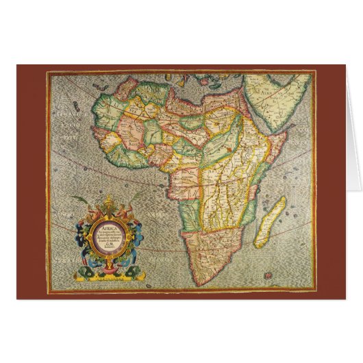 Antiek Oude Wereld Mercator Map of Africa, 1633 (Voorkant Horizontaal)