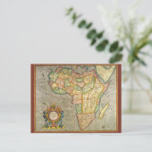 Antiek Oude Wereld Mercator Map of Africa, 1633 Briefkaart (Staand voorkant)