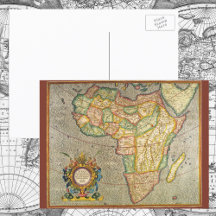 Antiek Oude Wereld Mercator Map of Africa, 1633